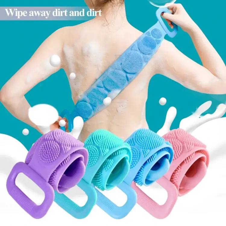 Silica gel Bath Towel Back Strip Belt Bathroom