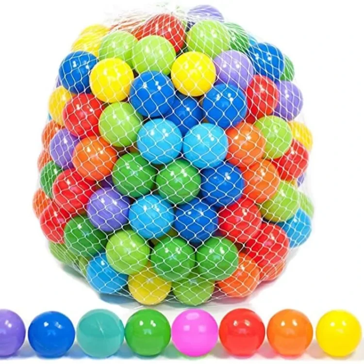 Indulge Durability - 100 Pieces of Colorful Plastic Kids' Balls - Vintage Choice for Fun Play - Experience Greatness with Hyped Design