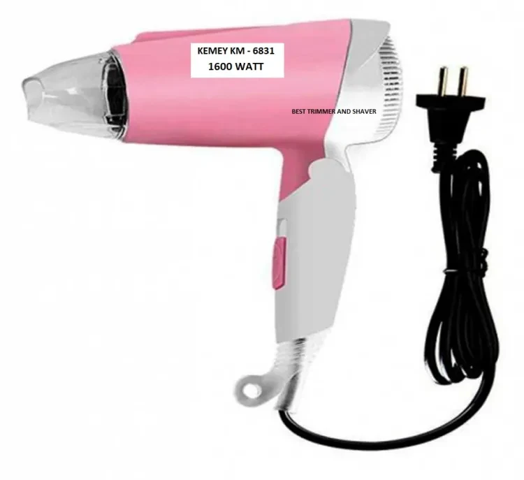 Kemey Km 6831 Professional Foldable Hot and Cool Hair Dryer 1600watts