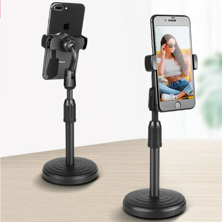 Height Adjustable Mobile Phone Stand Holder for Live Stream & Movies