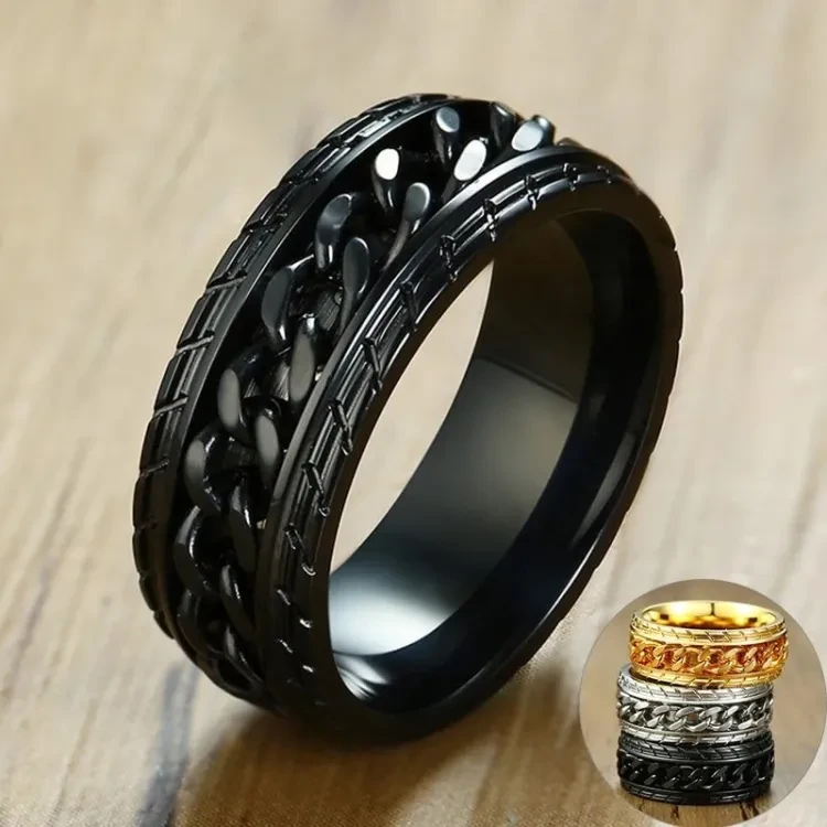 Superman Black Finger Ring For Men