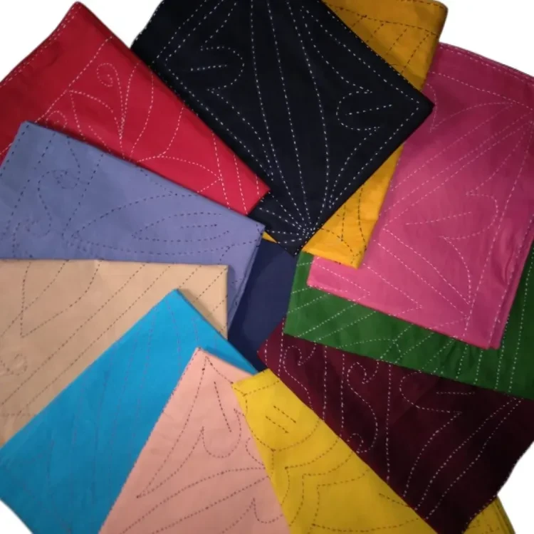 Combo Pack of 6 Pieces Baby Nokshi Katha - Multicolor