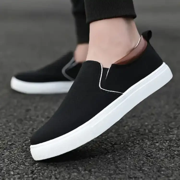 Premium Quality Korean Canvas Casual Loafers - Breathable Slip On For Men