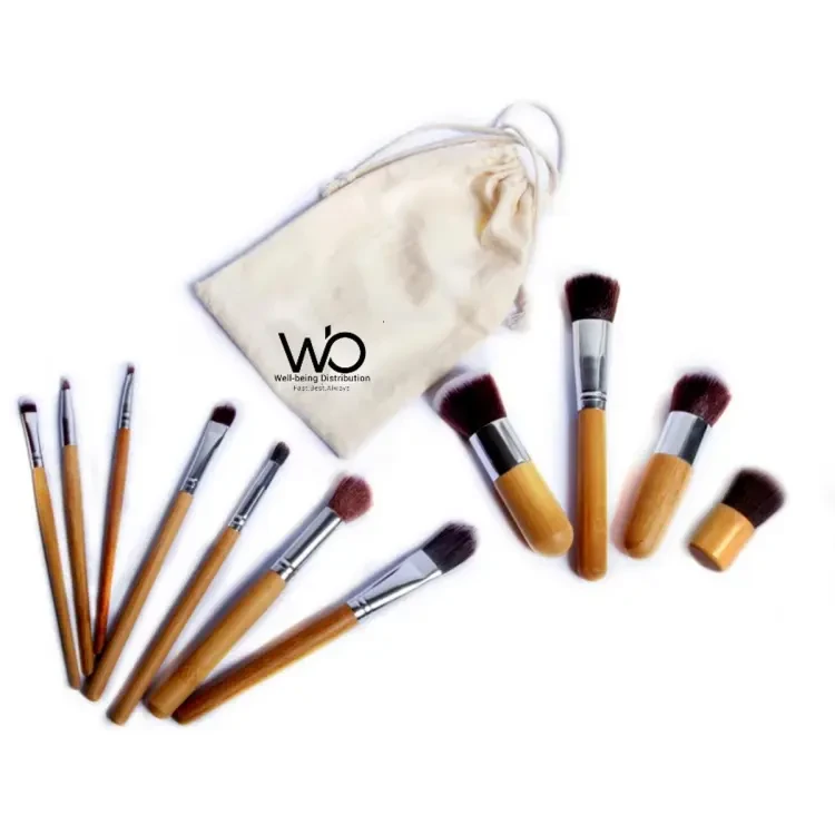 Bamboo Make Up Brush set - 11pcs