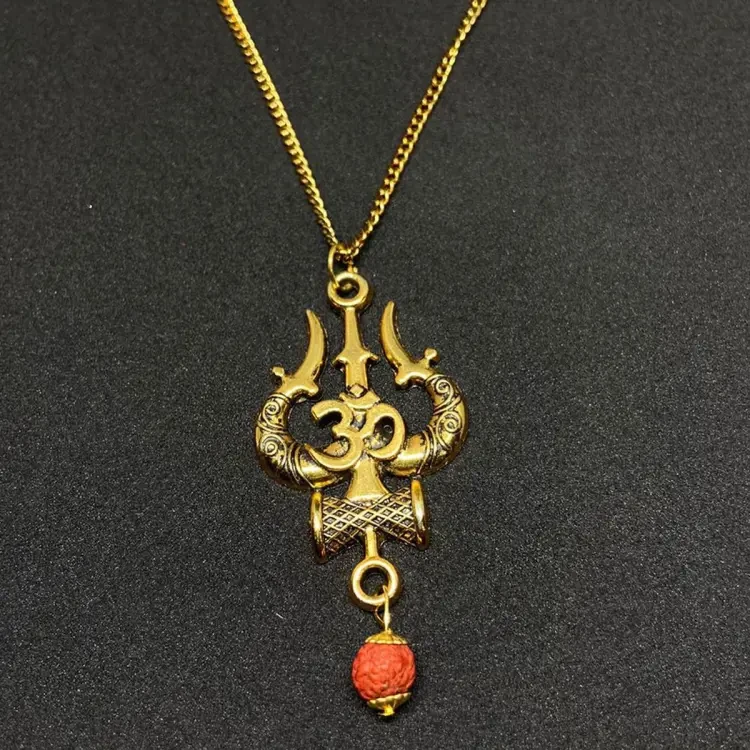 Mahadev Trishul Locket with Chain of Men & Women