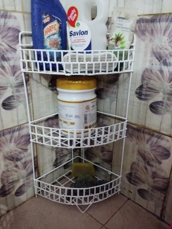 High-quality 3 level corner storage shelf