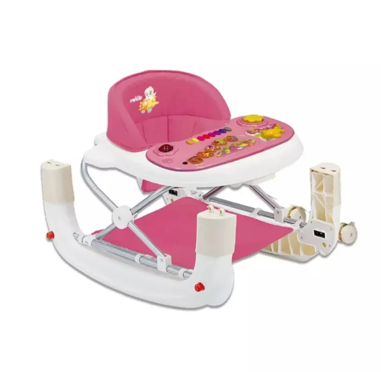 2 in 1 Baby Walker cum Rocker- Pink