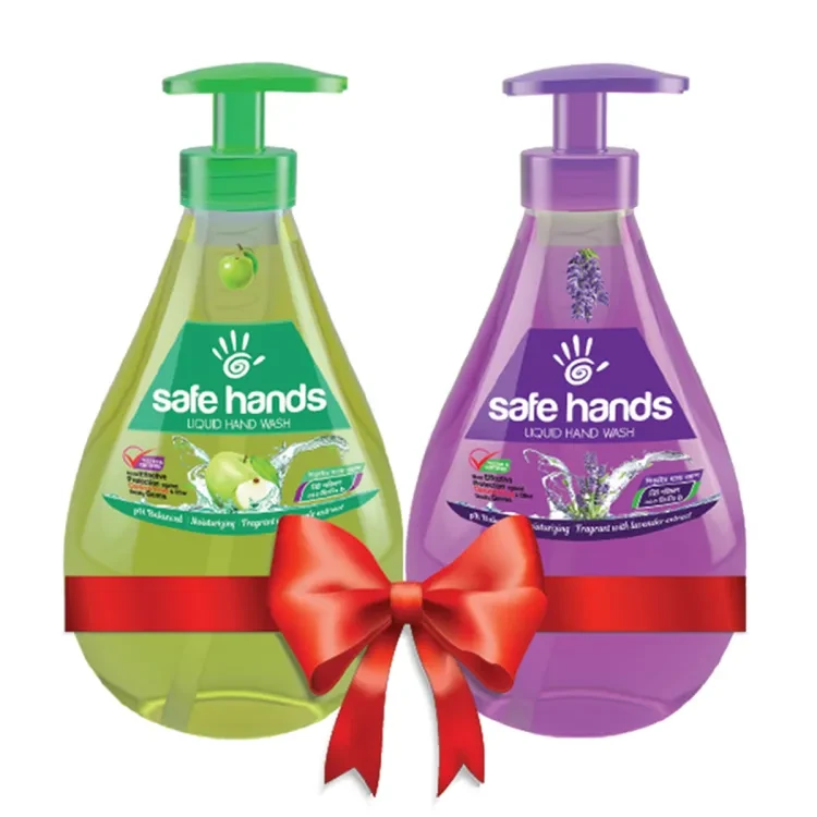Safe Hands Liquid Handwash Green (Pump-350ml) (Buy 1 Get 1 Free)(Green+Purple)