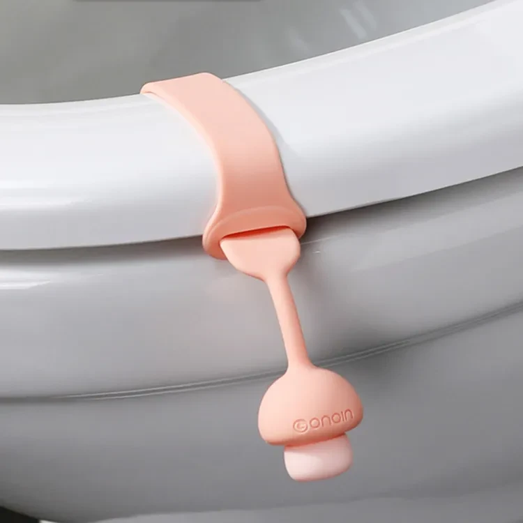 Silicone Toilet Seat Lid Creative Flip Cover Anti-slip Buckle Bathroom Accessories Home