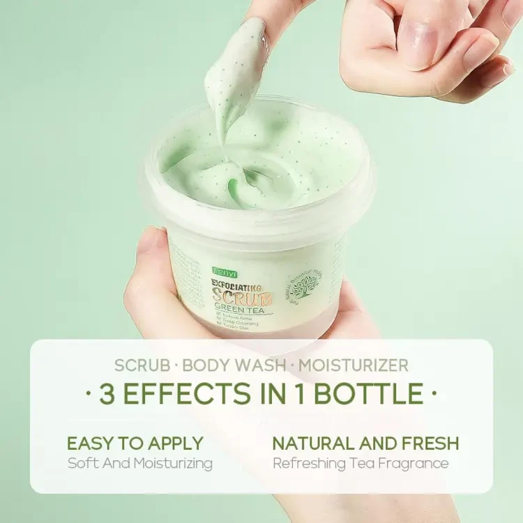 FENYI Green Tea Scrub Facial Body Cleansing Pore Cuticles - 100g