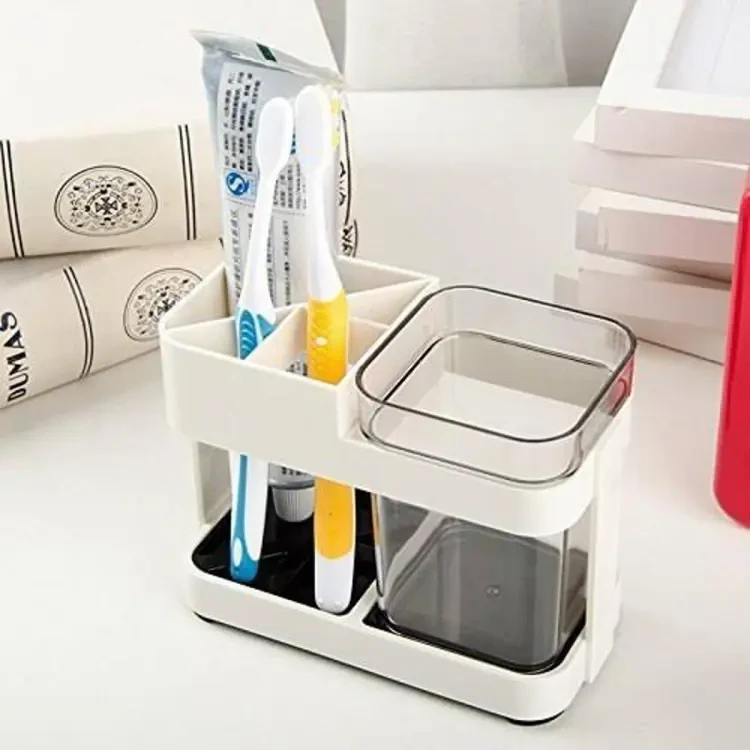 Toothbrush Box Holder Cup Bathroom Storage Toilet Two Removable Dental Appliances Toothbrush Box Seat