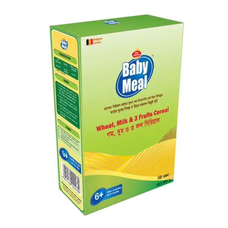 Baby Meal Infant Milk Wheat & 3 Fruits Cereal BIB (From 6 Months To 24 Month) 350gm