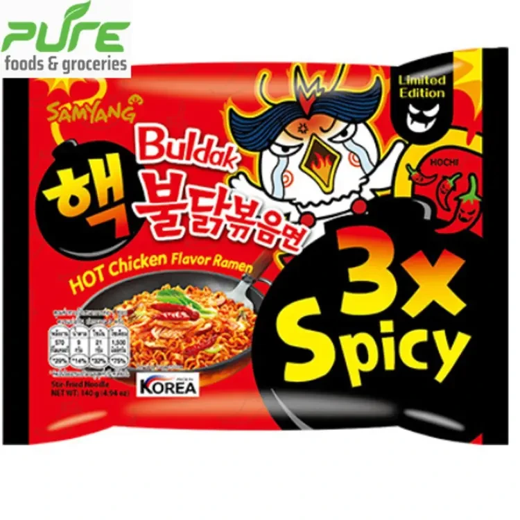 3x Spicy Ramen Noodles, Imported From Korea