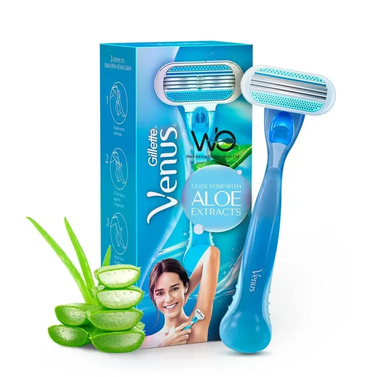 Razor - Venus Hair Removal Razor for Women with Aloe Vera - Single Piece Razor
