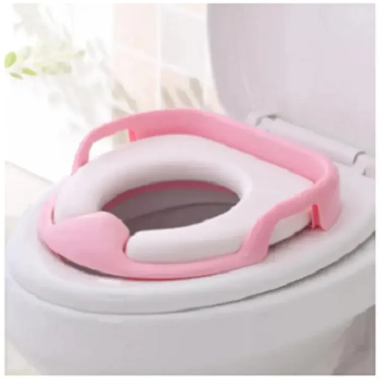 Baby Toilet Seat Safe Soft Training Seat Potty Sitting Ring with Handles Bathroom Trainer Closestool Cover