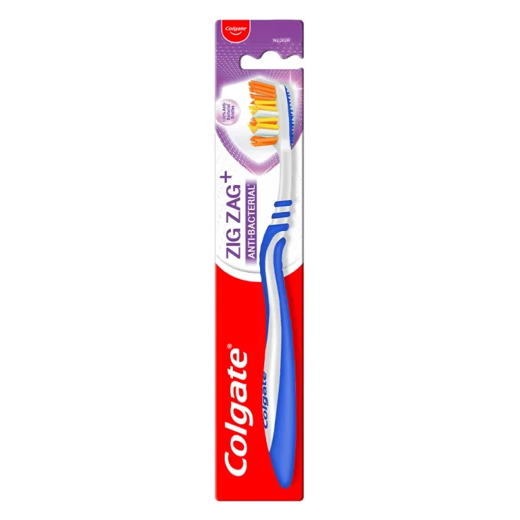 Colgate ZigZag Anti-bacterial Medium Bristle Toothbrush - 1 Pc