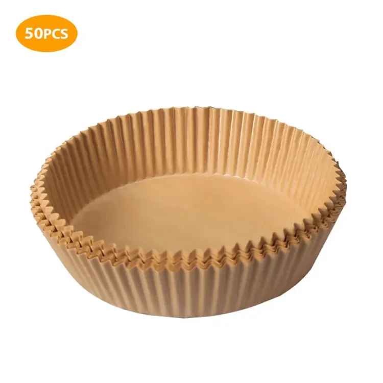 Innovative Appliance - 50pcs 16cm Air Fryer Disposable Paper Liner Non-Stick Mat Wood Pulp Round Paper