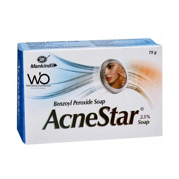 AcneStar Benzoyl Peroxide Soap - 75 gm (Made in India)