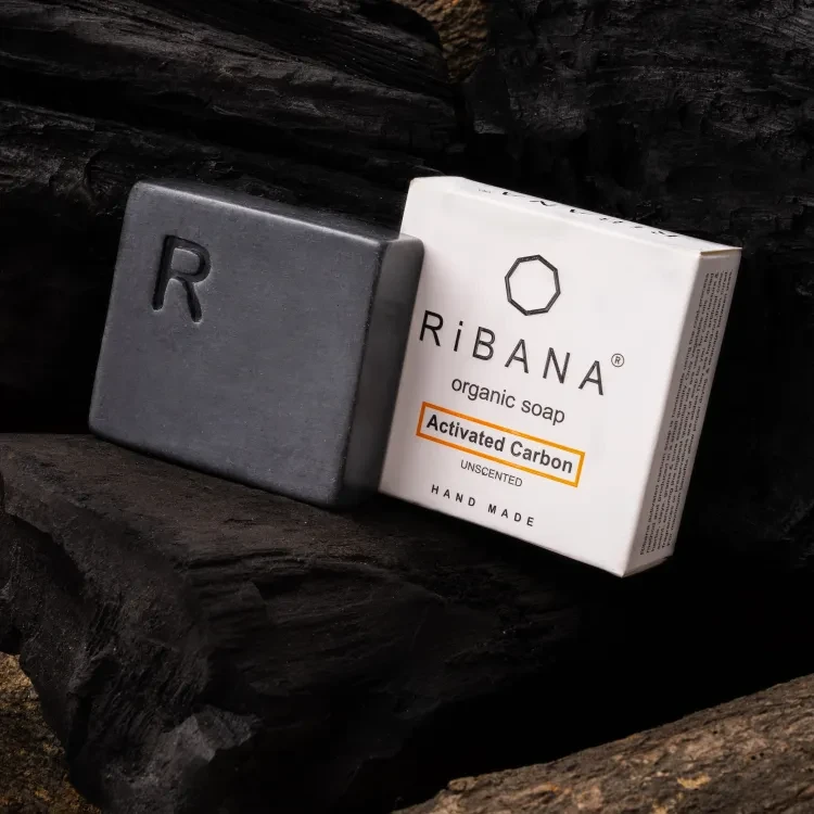 Ribana Organic Activated Carbon Beauty Soap Bar- 95gm