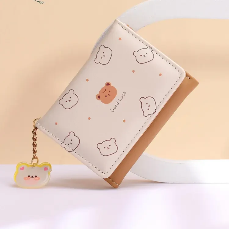 Card Holders Wallet Ladies Wallet PU Leather Wallet Short Wallet Cute Wallet Female Wallet Leather Bag
