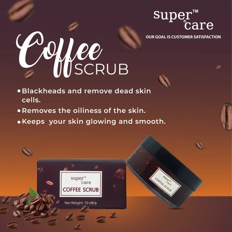 SUPER CARE Coffee Scrub 70ml For Unisex Coffee Scrubs For Face & Body