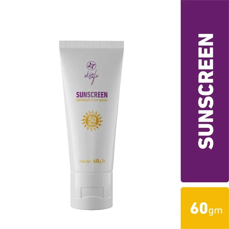Skin Cafe Lightweight and Non-Greasy Sunscreen (Spf 50 Pa+++) - 60gm