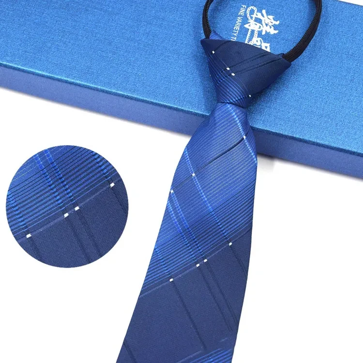 Lazy Zipper Men's Tie Easy Pull Business Outfit Work