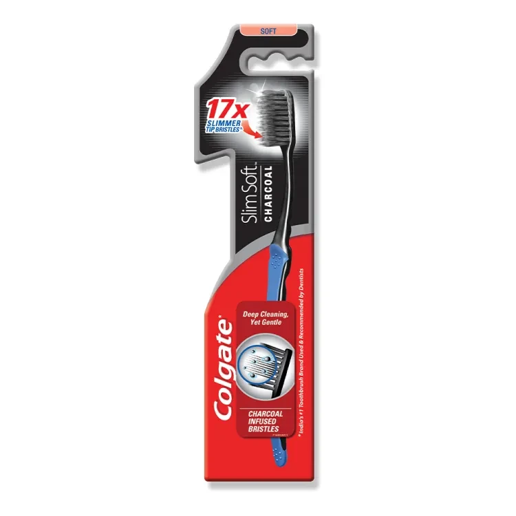 Colgate Slim Soft Charcoal Toothbrush 1 pcs