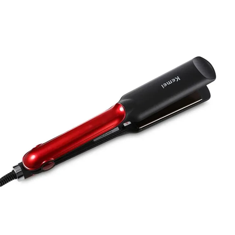 Kemei KM-531 Professional Hair Straightener - Black and Red