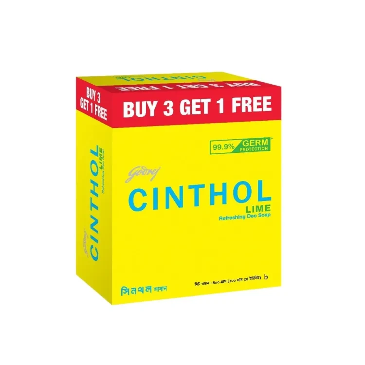 Cinthol Soap Lime 100G ( Buy 3 Get 1 Free)
