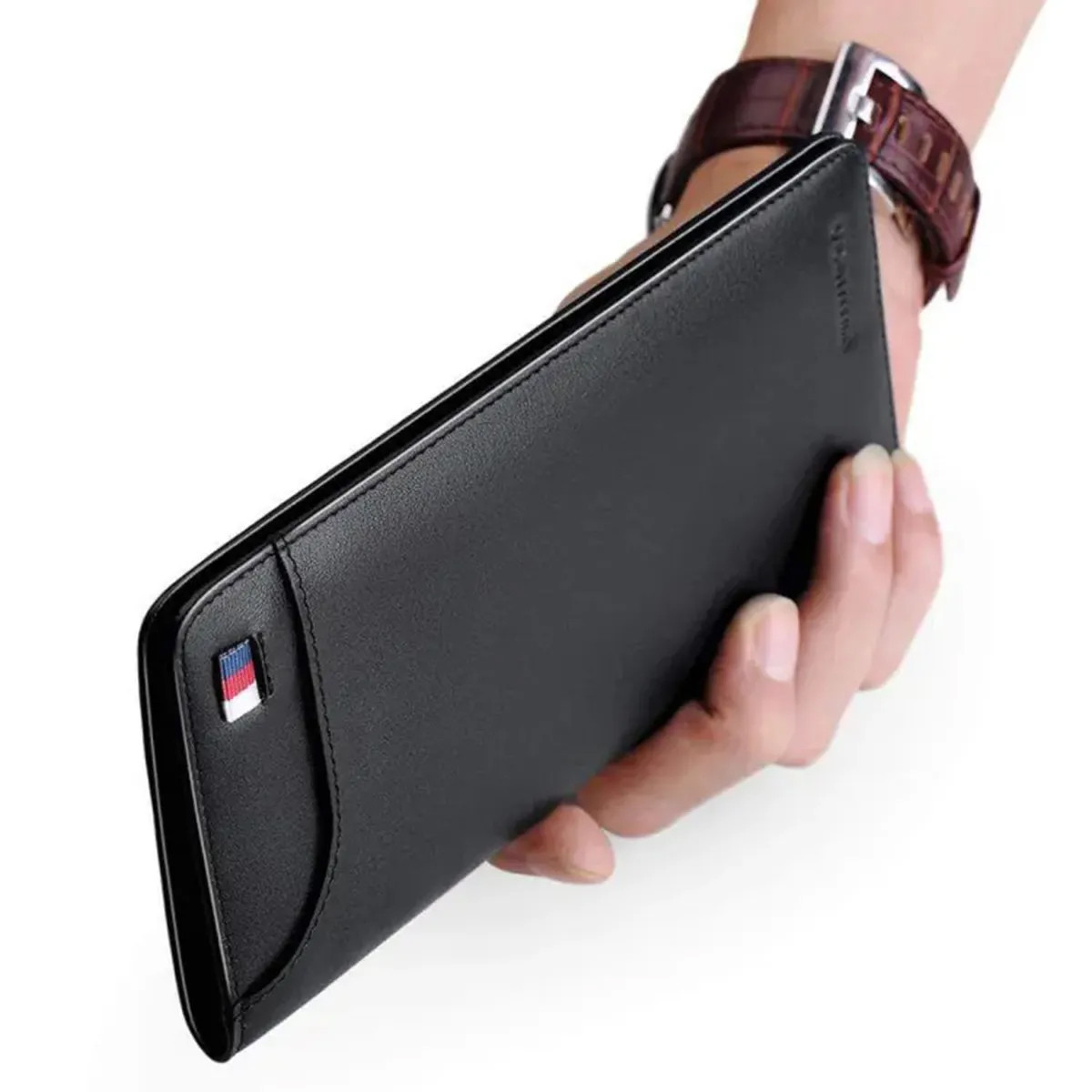 Mobile Cover & Card Holder Long Wallet - Black